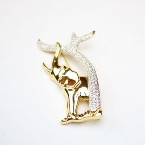 Swarovski Elephant Brooch with box
